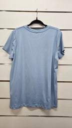 Blue Black-Print Short-Sleeve T-Shirt - L