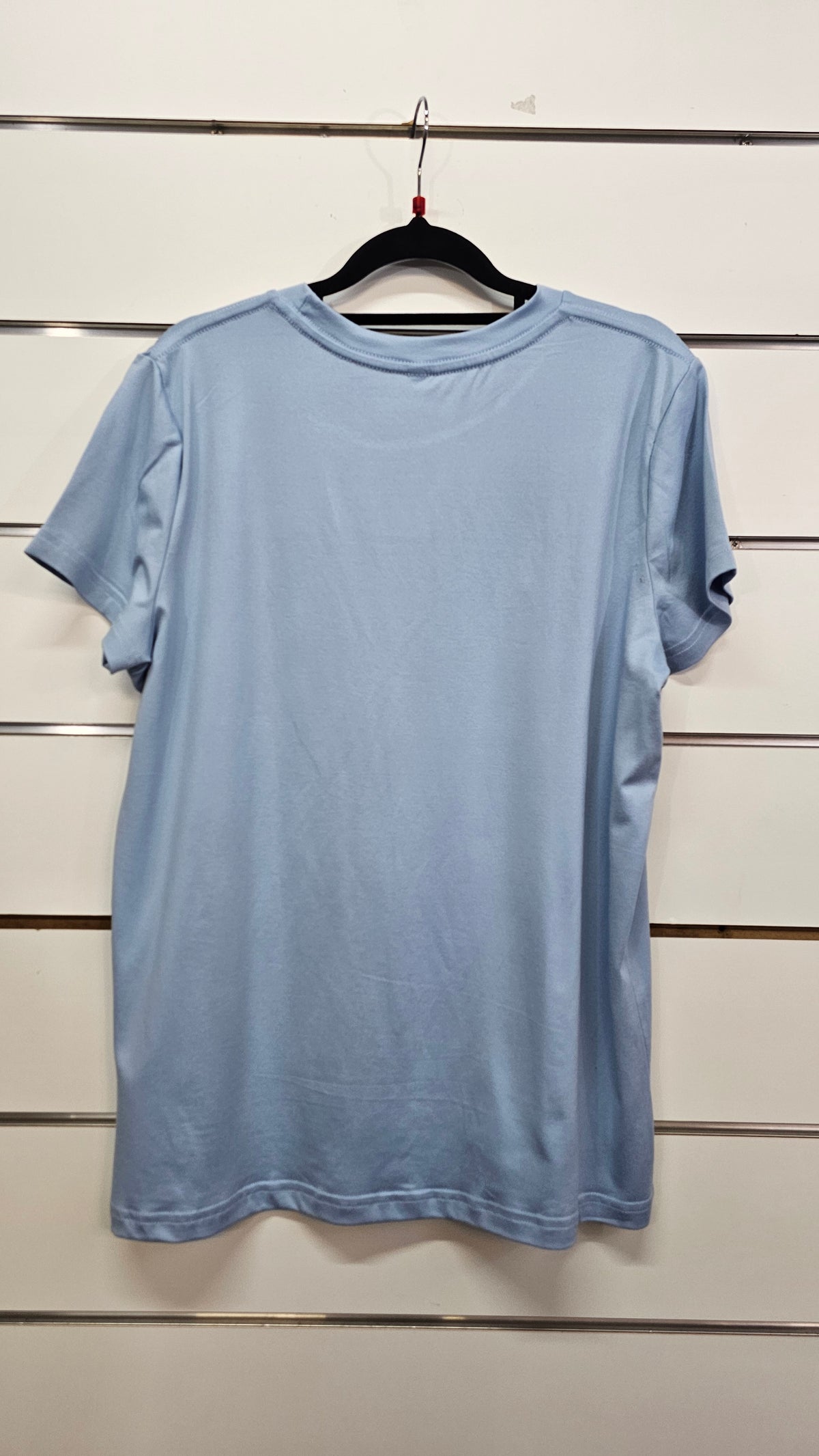 Blue Black-Print Short-Sleeve T-Shirt - L