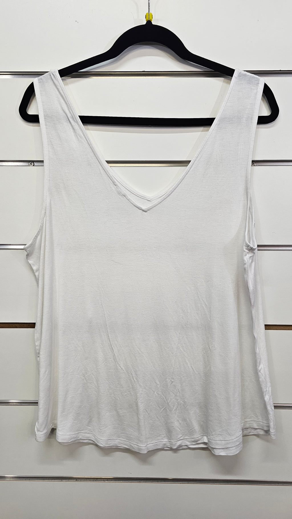 White V-Neck Singlet - 16