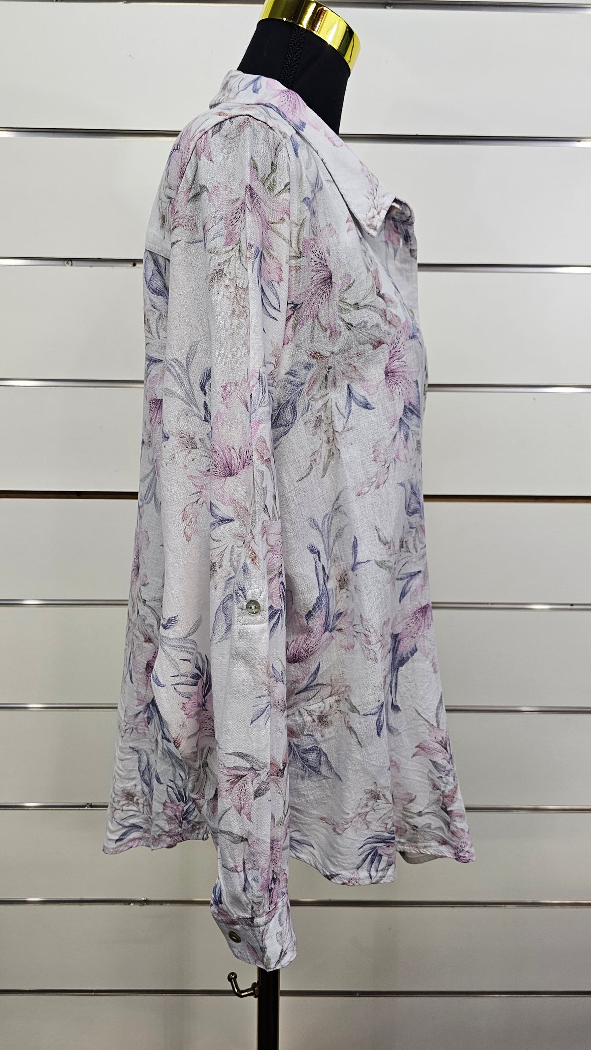 Just Jeans Pink Floral Long-Sleeve Shirt - 16