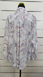 Just Jeans Pink Floral Long-Sleeve Shirt - 16