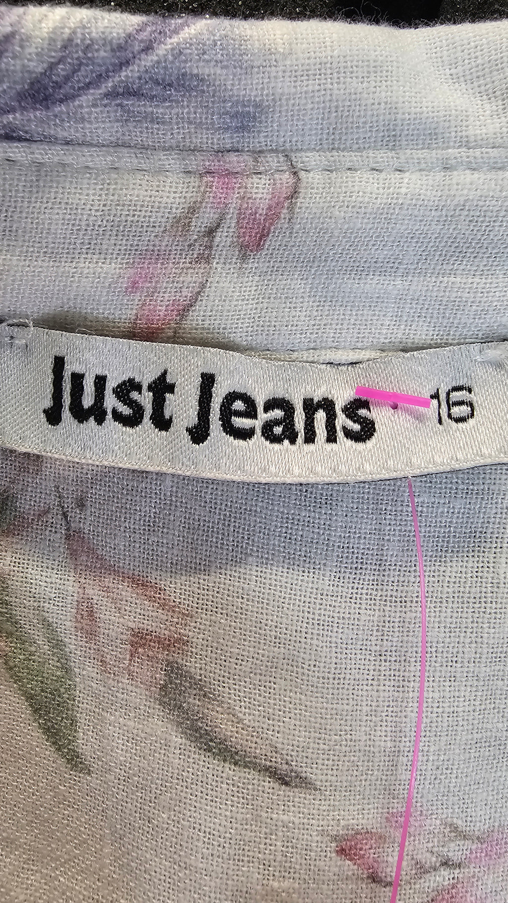 Just Jeans Pink Floral Long-Sleeve Shirt - 16
