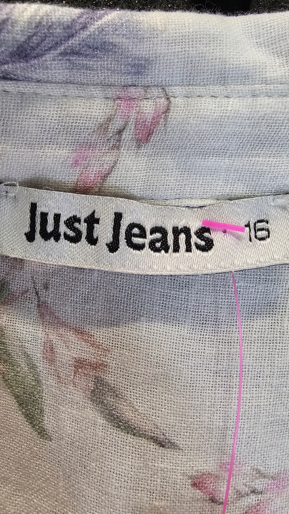 Just Jeans Pink Floral Long-Sleeve Shirt - 16