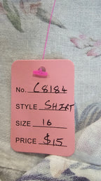 Just Jeans Pink Floral Long-Sleeve Shirt - 16