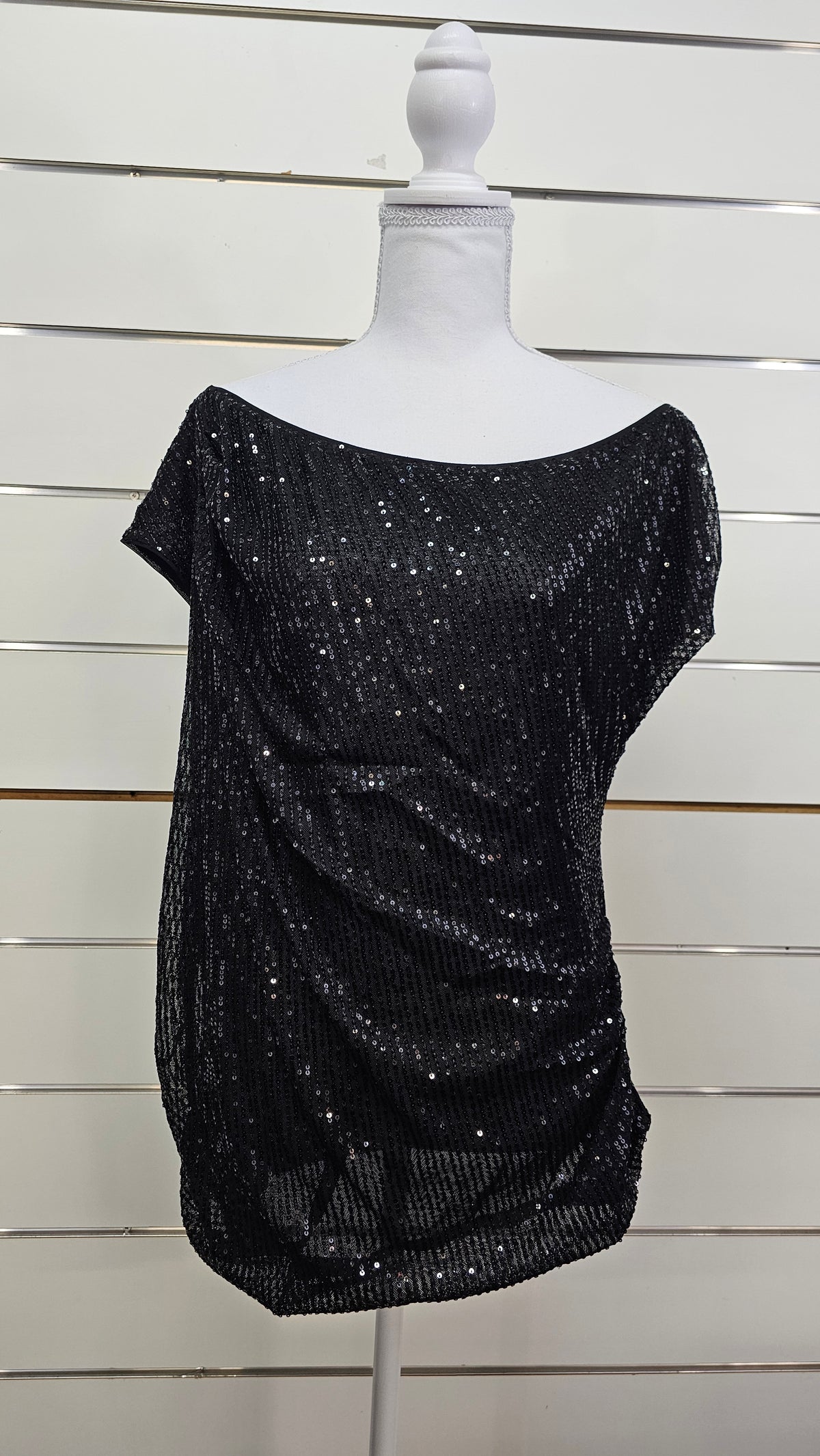 Black Sequin Top - 2XL