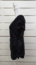 Black Sequin Top - 2XL