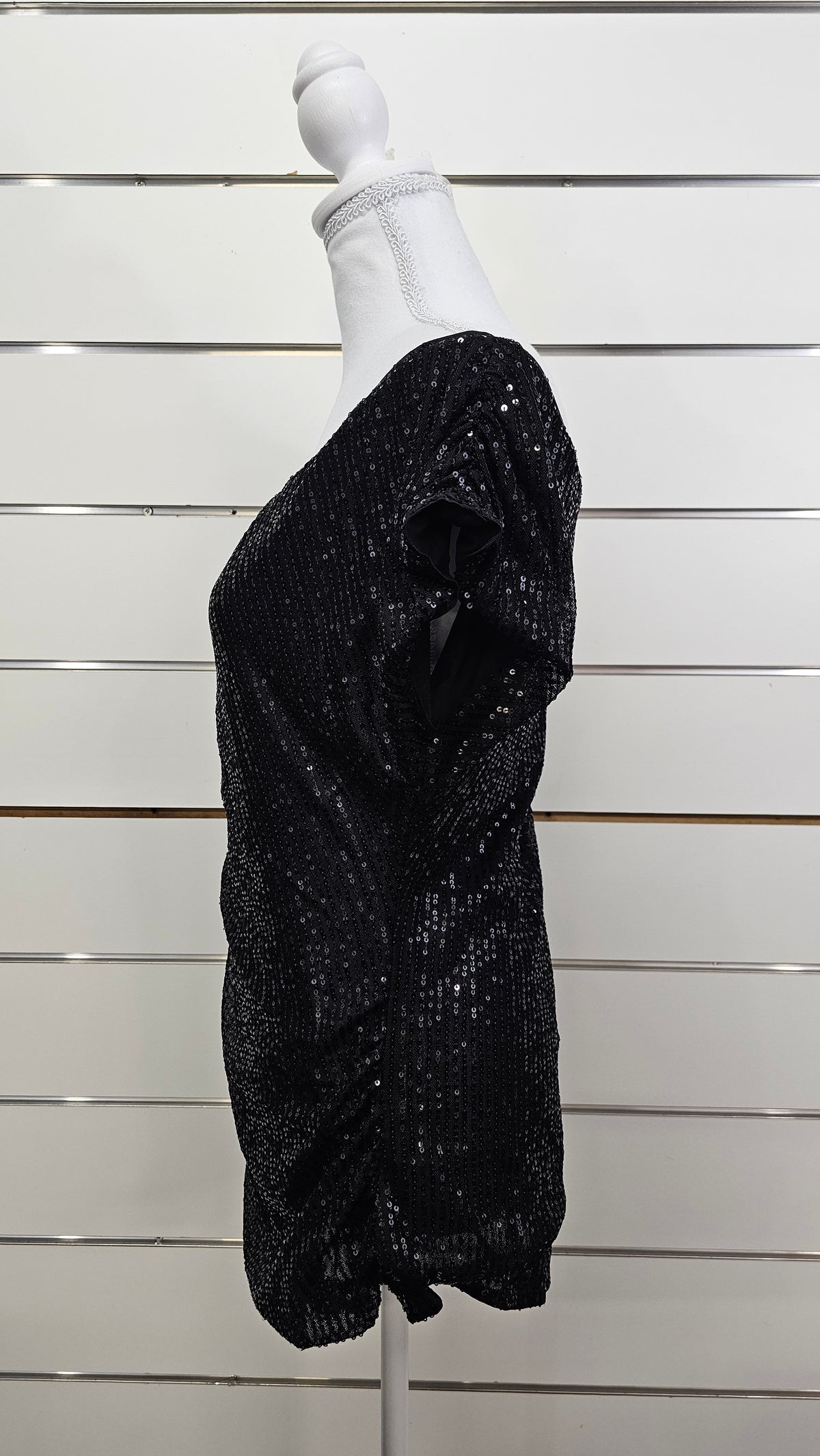 Black Sequin Top - 2XL