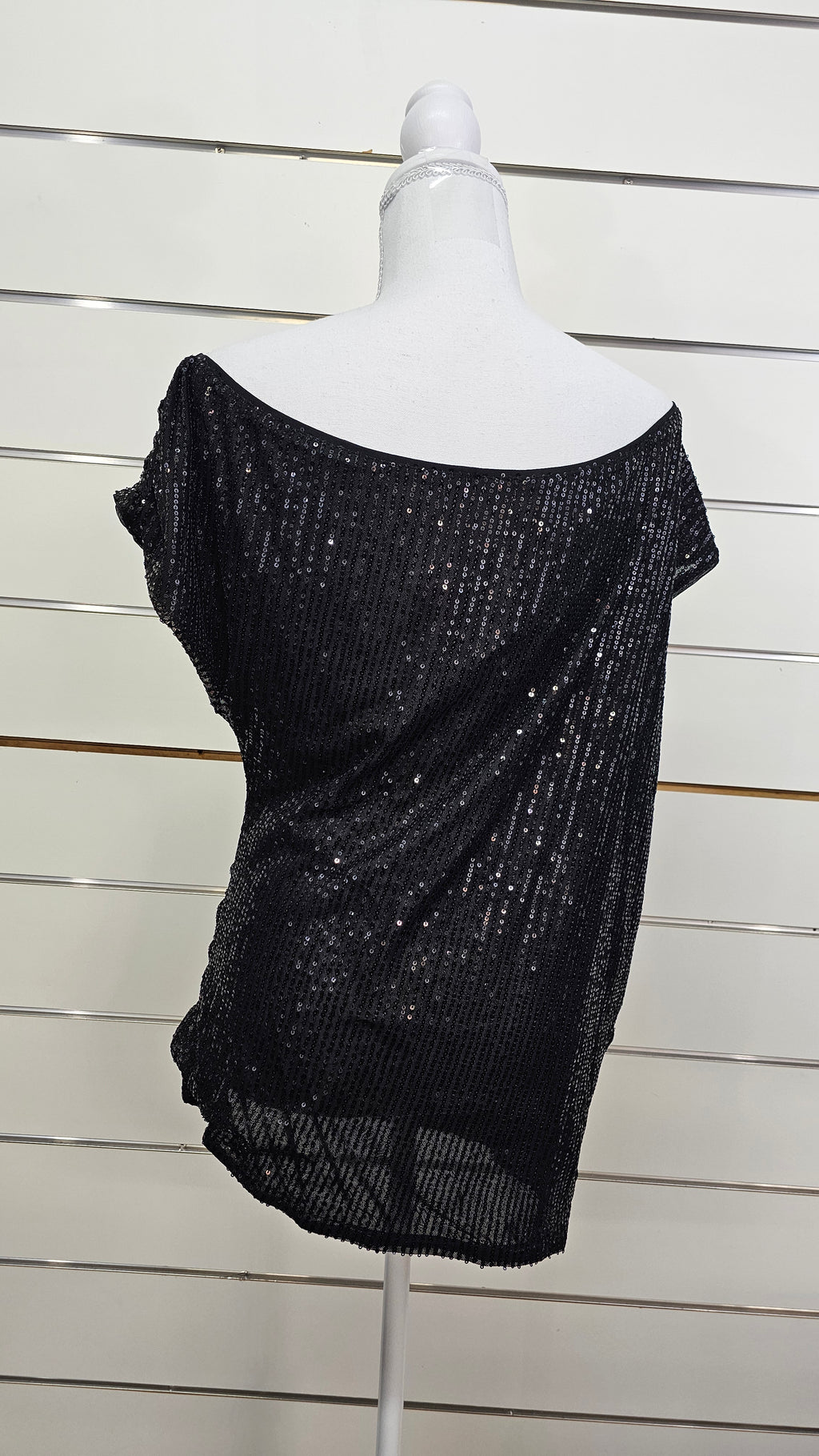 Black Sequin Top - 2XL