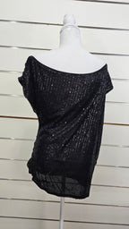 Black Sequin Top - 2XL
