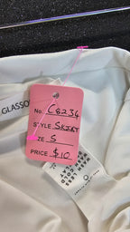 Glassons Cream Lined Pencil Skirt - S