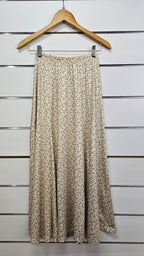 Mirrou Yellow Floral Maxi Flare Skirt - S