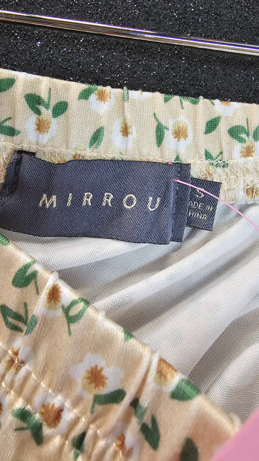 Mirrou Yellow Floral Maxi Flare Skirt - S