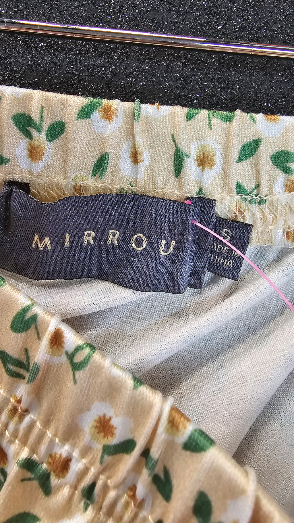 Mirrou Yellow Floral Maxi Flare Skirt - S