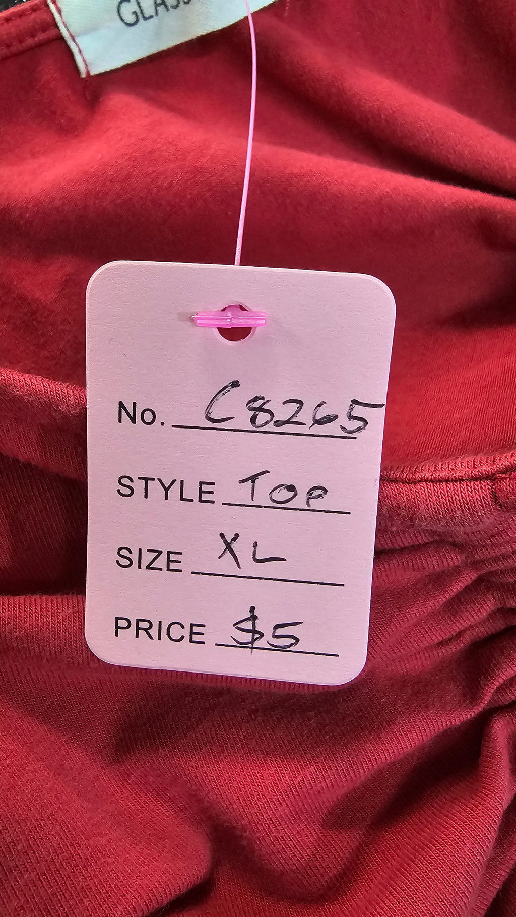 Glassons Red Long-Sleeve Cropped Top - XL