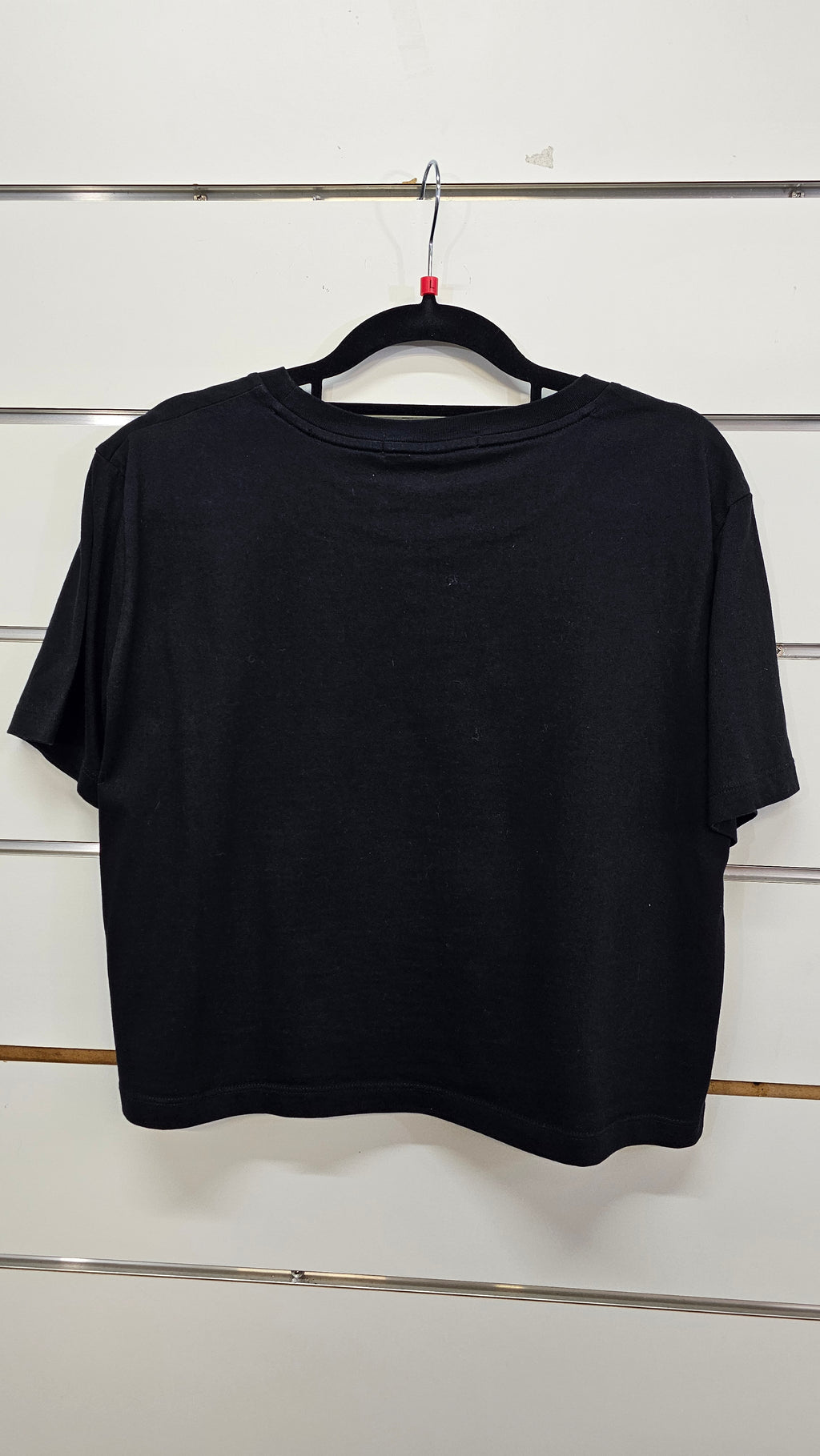 CK Jeans Cropped T-Shirt with Logo Print - L