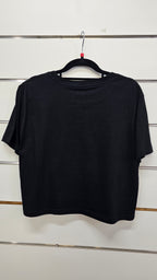CK Jeans Cropped T-Shirt with Logo Print - L