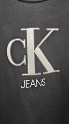 CK Jeans Cropped T-Shirt with Logo Print - L