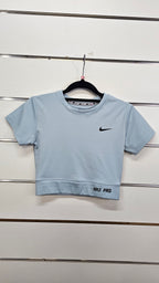 Nike Short-Sleeve Gym Shirt with Elasticated Centre Detail - S