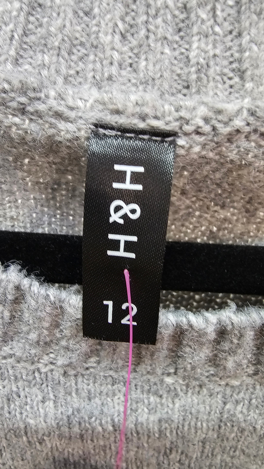 H&H Grey Round-Neck Jersey Top - 12