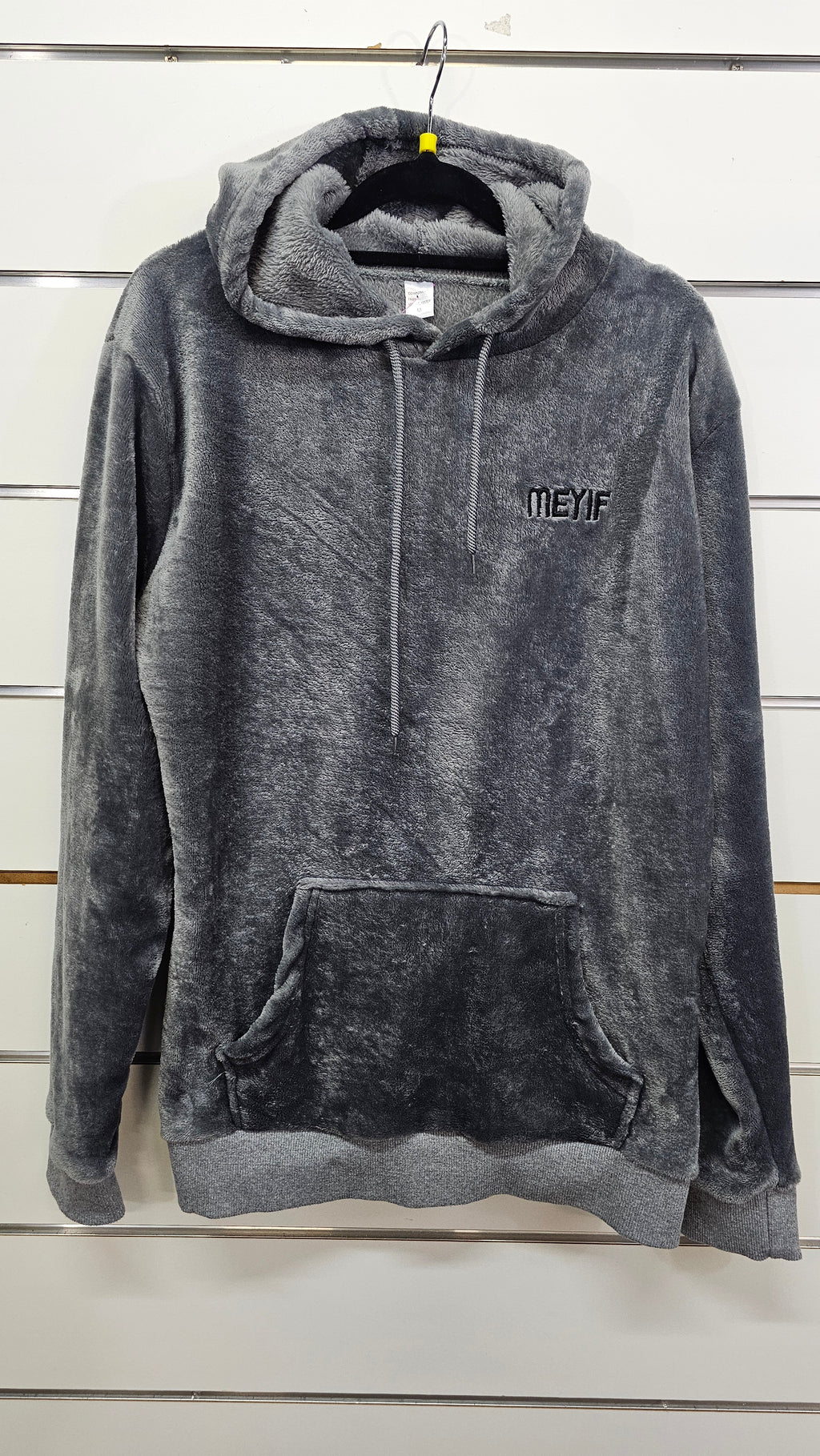 MEYIF Grey Pouch-Pocket Hoodie - M
