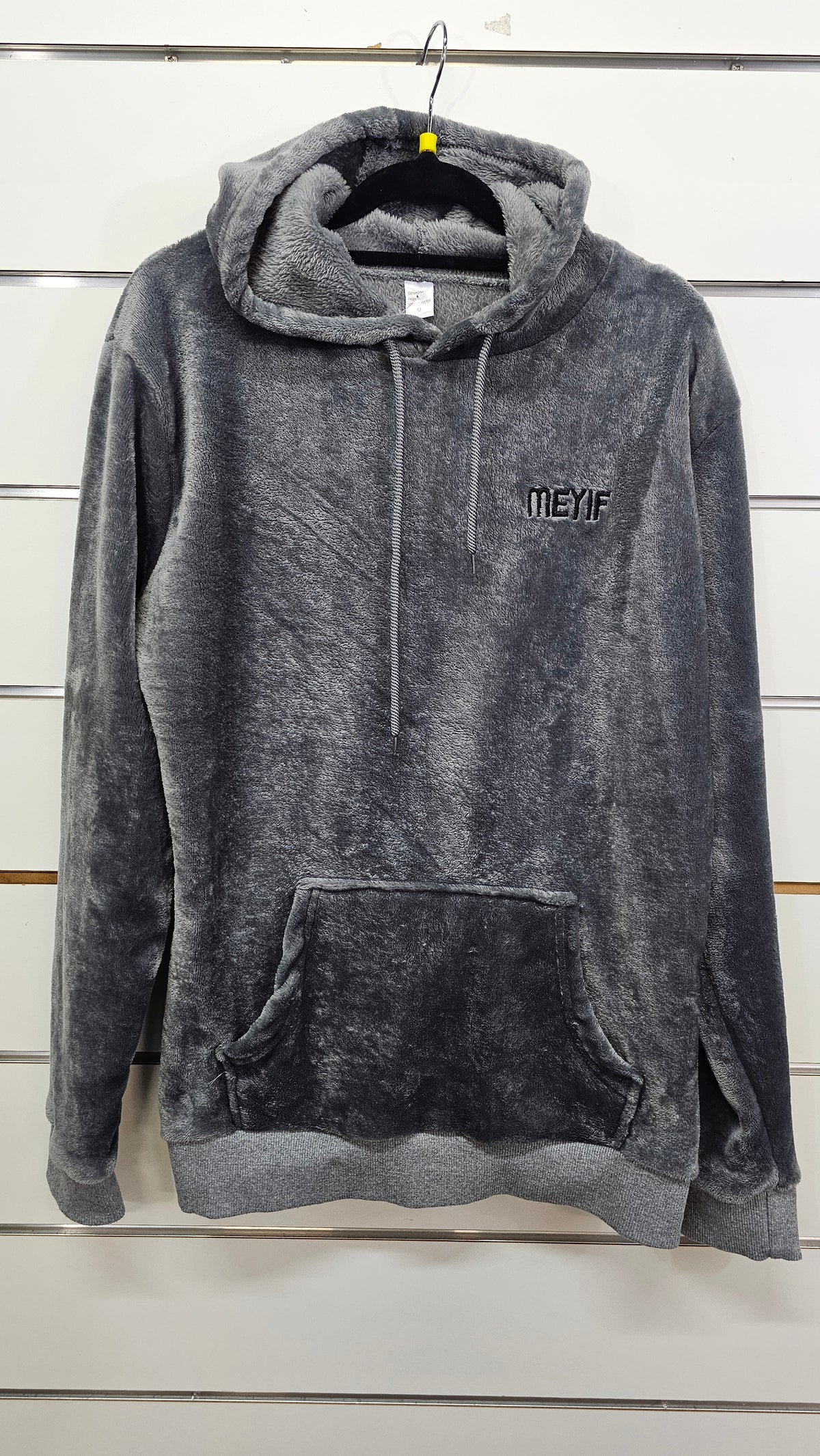 MEYIF Grey Pouch-Pocket Hoodie - M
