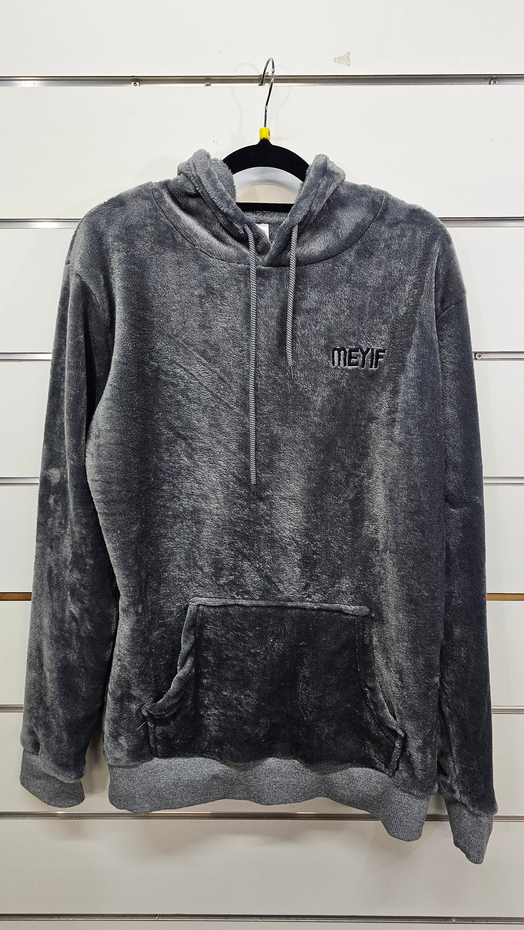 MEYIF Grey Pouch-Pocket Hoodie - M