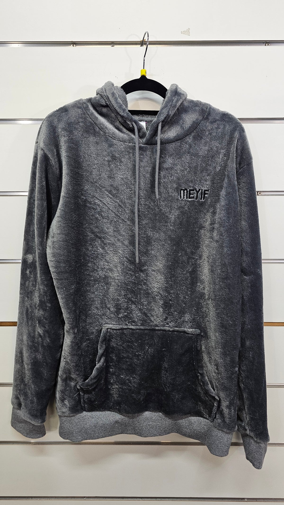 MEYIF Grey Pouch-Pocket Hoodie - M
