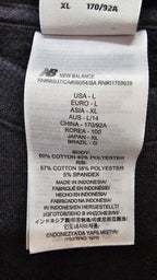 New Balance Black Cotton-Blend Top - L