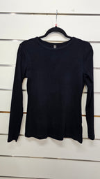 H&H Black Cotton-Blend Top - S