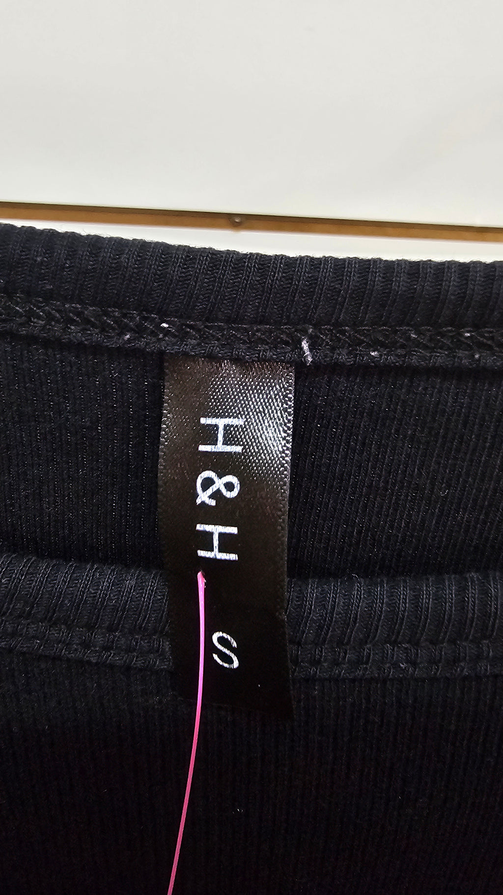 H&H Black Cotton-Blend Top - S