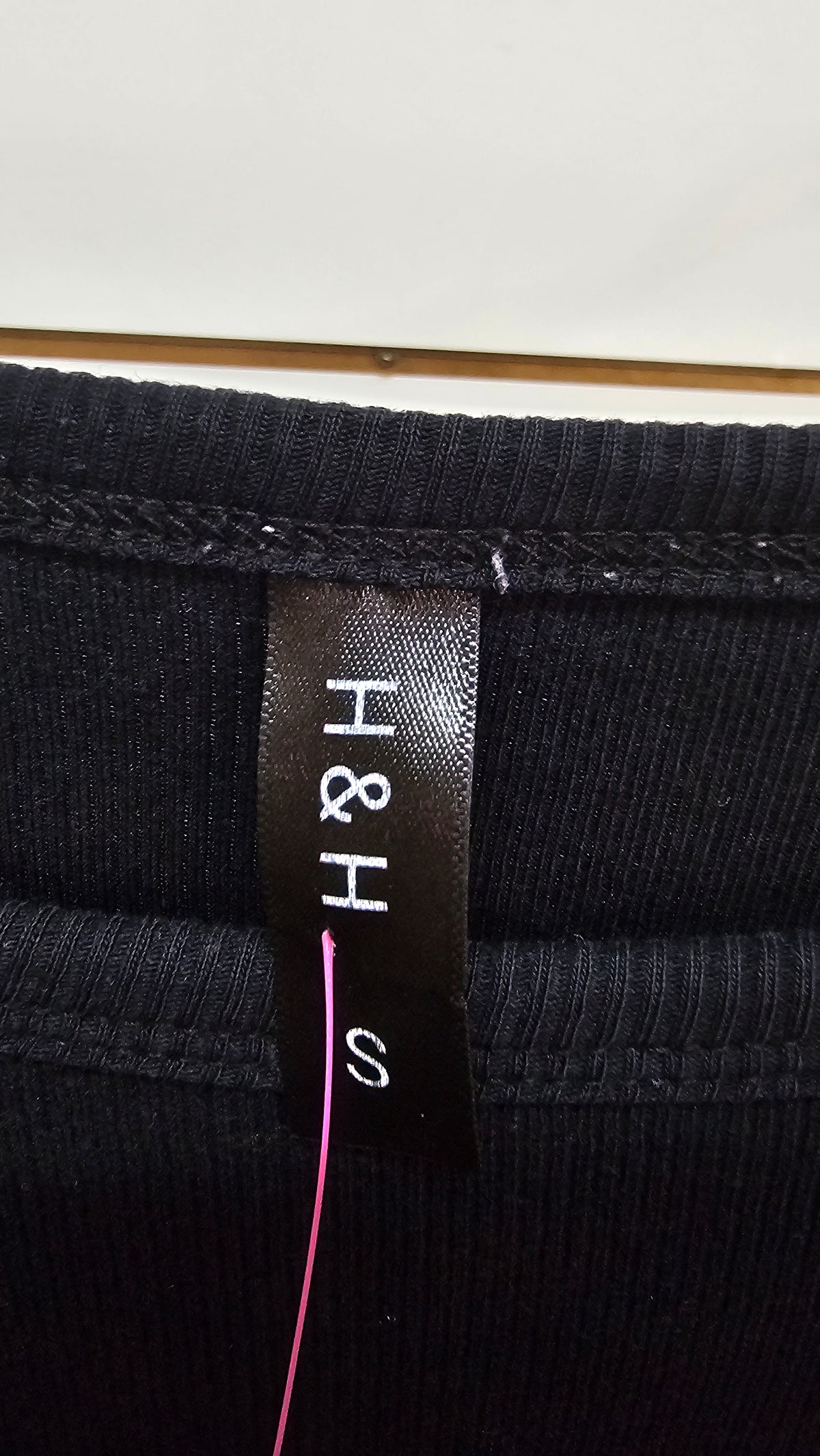 H&H Black Cotton-Blend Top - S