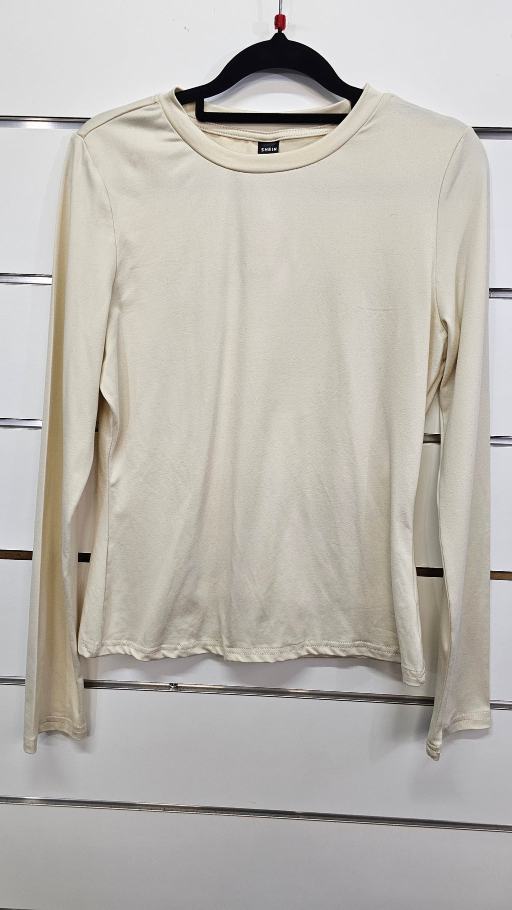 Shein Cream Long-Sleeve T-Shirt - L