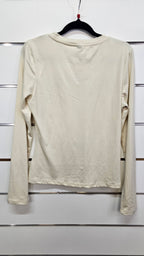 Shein Cream Long-Sleeve T-Shirt - L