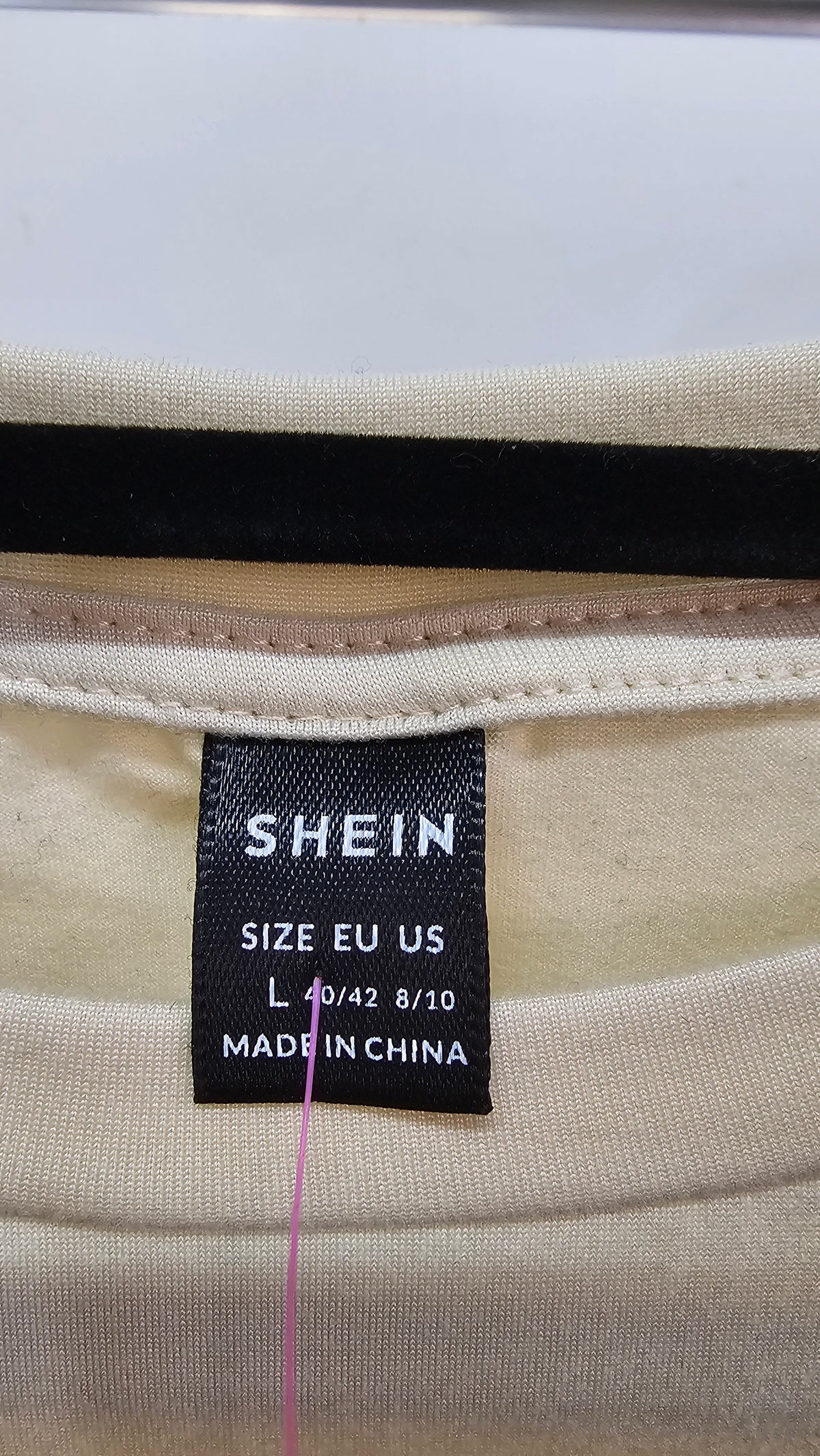 Shein Cream Long-Sleeve T-Shirt - L