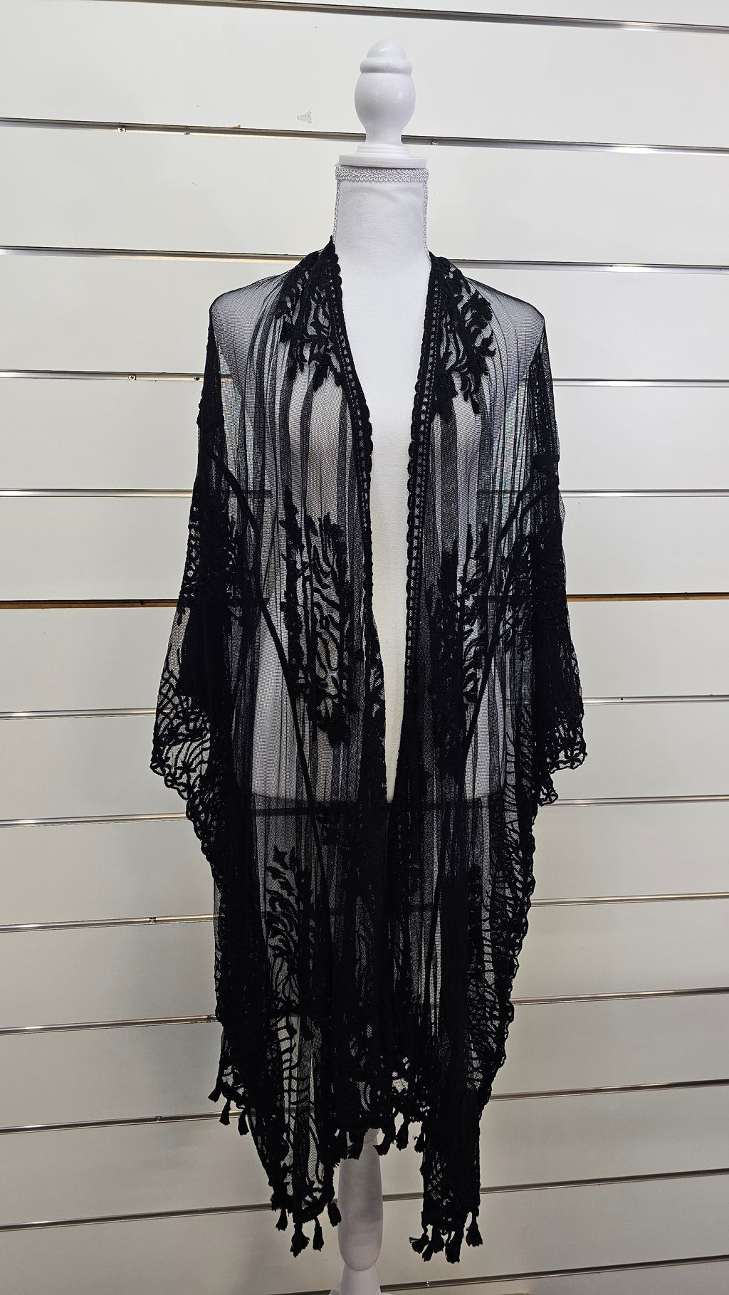 Sirene Black Lace Kimono Cardigan - OSFA