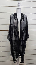 Sirene Black Lace Kimono Cardigan - OSFA