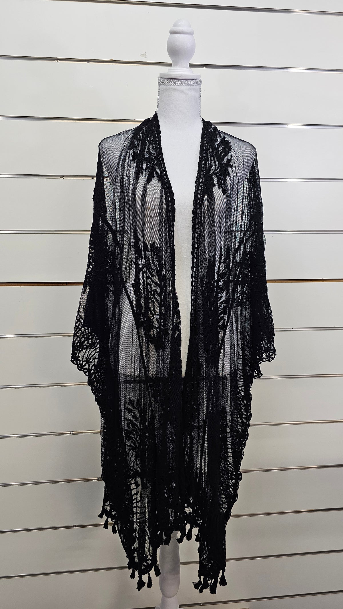 Sirene Black Lace Kimono Cardigan - OSFA