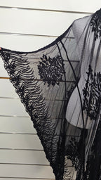Sirene Black Lace Kimono Cardigan - OSFA