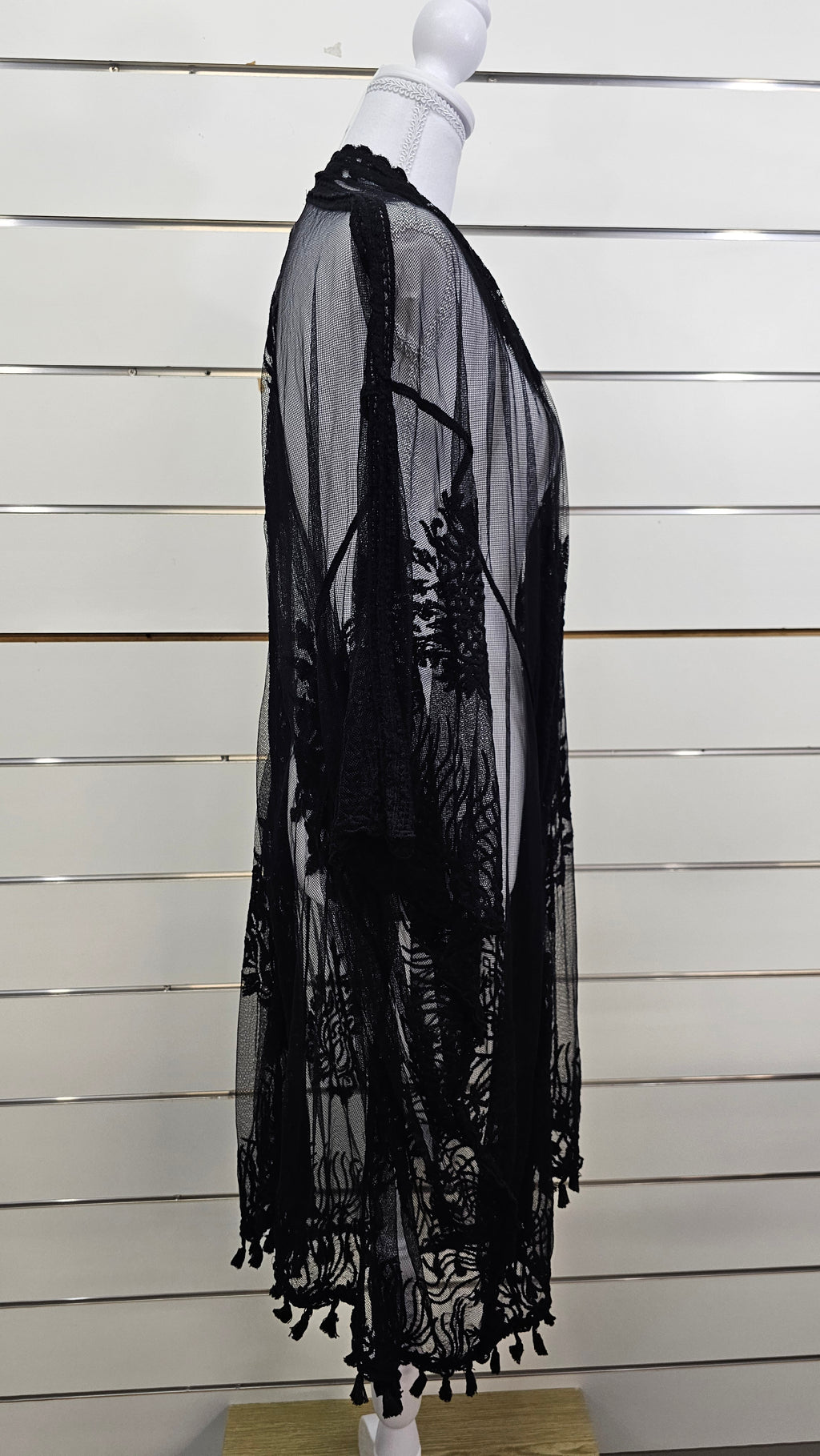 Sirene Black Lace Kimono Cardigan - OSFA