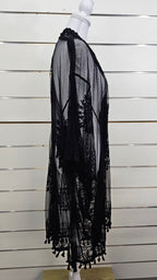 Sirene Black Lace Kimono Cardigan - OSFA
