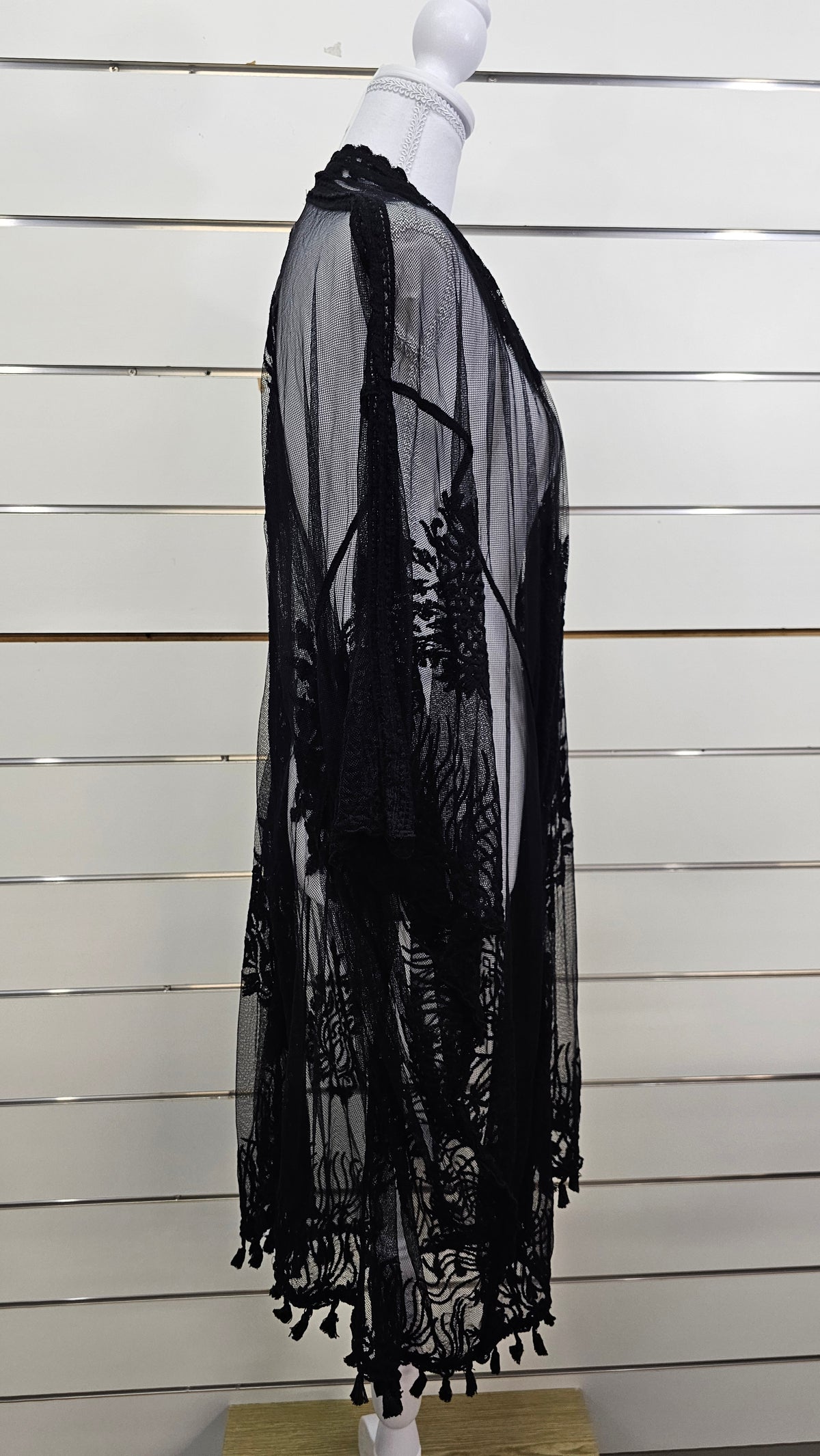 Sirene Black Lace Kimono Cardigan - OSFA