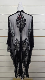 Sirene Black Lace Kimono Cardigan - OSFA