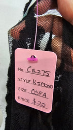 Sirene Black Lace Kimono Cardigan - OSFA