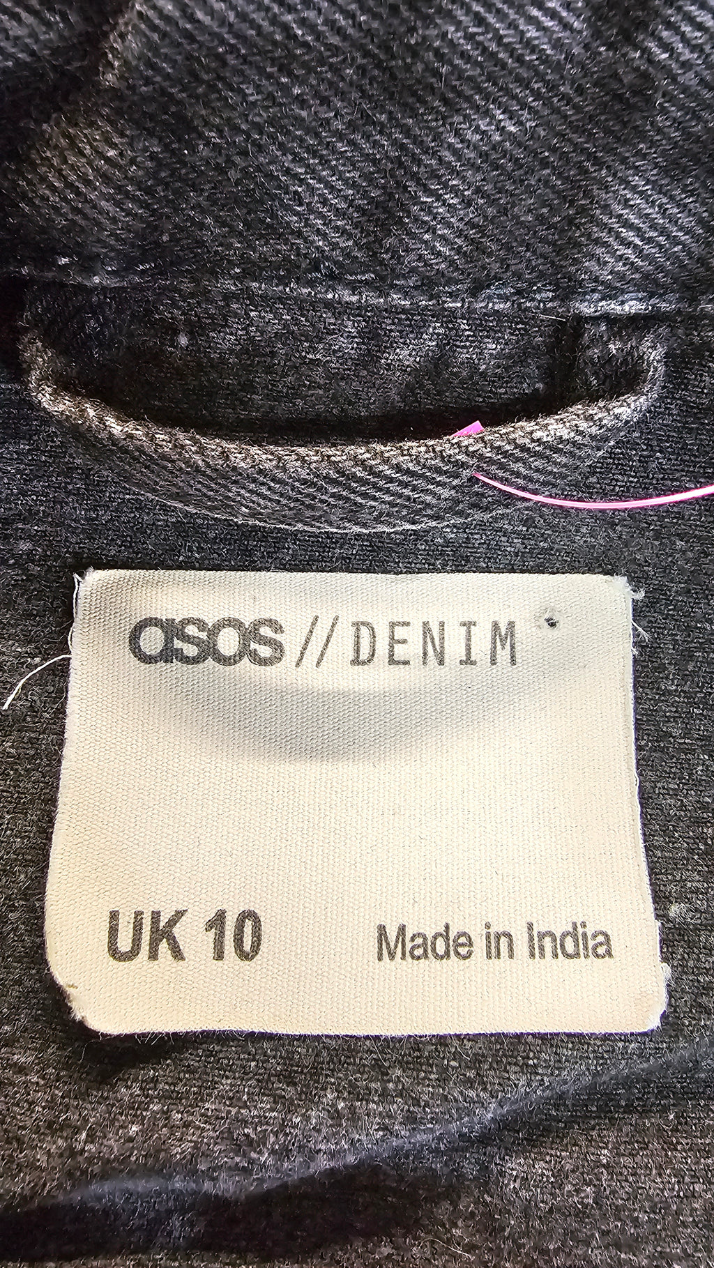 ASOS Black Cotton Denim Jacket - 10