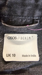 ASOS Black Cotton Denim Jacket - 10