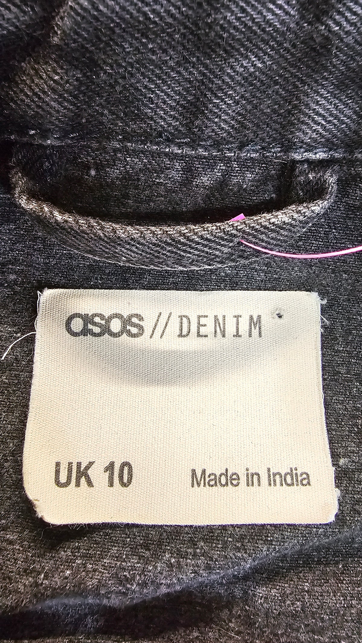 ASOS Black Cotton Denim Jacket - 10