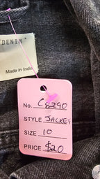 ASOS Black Cotton Denim Jacket - 10