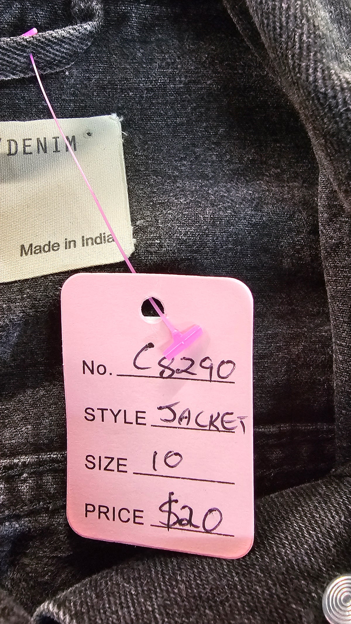 ASOS Black Cotton Denim Jacket - 10