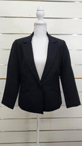 Classique Black Button-Front Blazer - 12