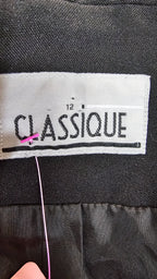 Classique Black Button-Front Blazer - 12